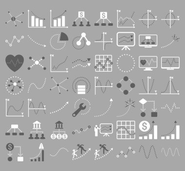 Üçgen Noktavektör simgeleri ile İş Grafikleri