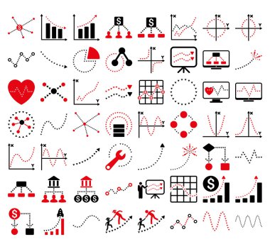 Üçgen Noktavektör simgeleri ile İş Grafikleri