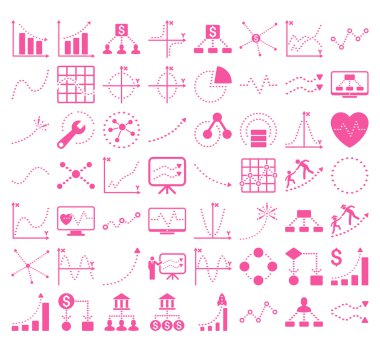 Rodbüs Noktavektör Simgeleri ile İş Grafikleri