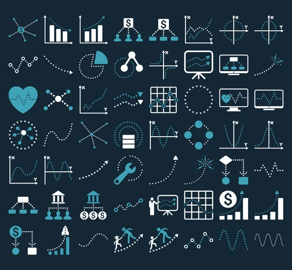 Üçgen Noktavektör simgeleri ile İş Grafikleri