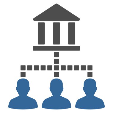 Banka müşterilerine vektör araç çubuğu simgesi