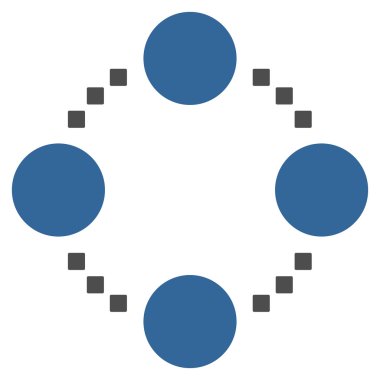 Dairesel ilişkiler vektör araç çubuğu simgesi