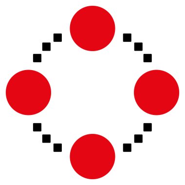 Dairesel ilişkiler vektör araç çubuğu simgesi