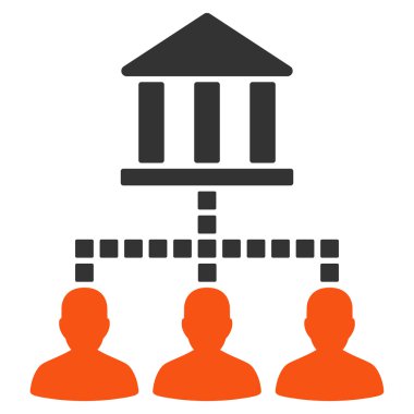 Banka müşterilerine vektör araç çubuğu simgesi