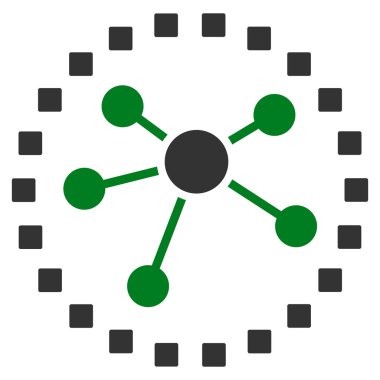 Bağlantılar diyagramı vektör araç çubuğu simgesi