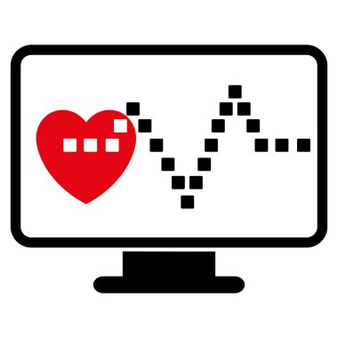 Kardiyo izleme vektör araç çubuğu simgesi