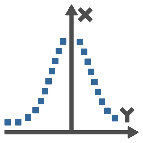 Gauß-Plot-Vektor-Symbolleiste — Stockvektor
