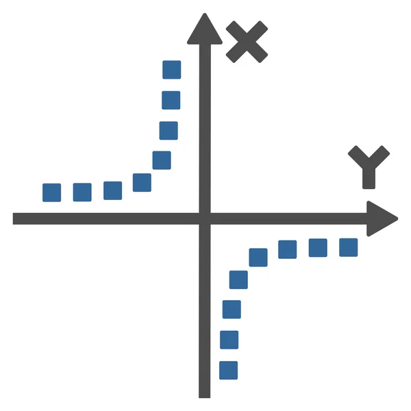 Icono de barra de herramientas de vector de parcela de hiperbola — Vector de stock