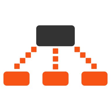 Hiyerarşi düzeni vektör araç çubuğu simgesi