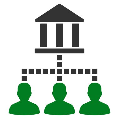 Banka müşterilerine vektör araç çubuğu simgesi