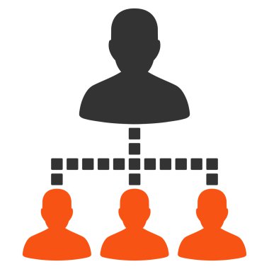 Kişiler Hiyerarşisi Vektör Araç Çubuğu Simgesi