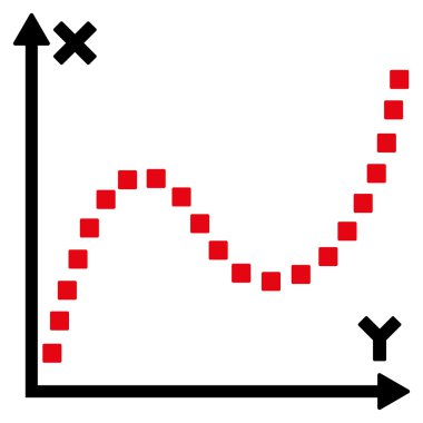 Noktalı Çizim Vektör Araç Çubuğu Simgesi