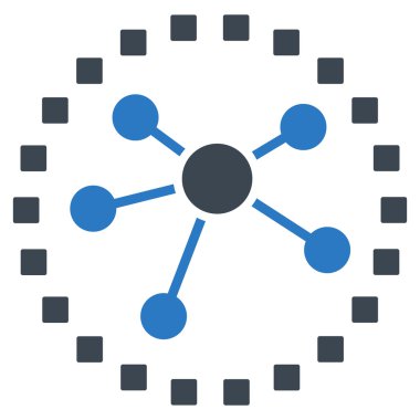 Bağlantılar diyagramı vektör araç çubuğu simgesi