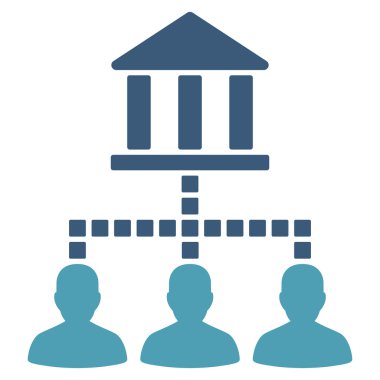 Banka müşterilerine vektör araç çubuğu simgesi