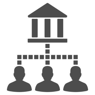Banka müşterilerine vektör araç çubuğu simgesi