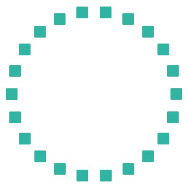 Noktalı çember vektör araç çubuğu simgesi