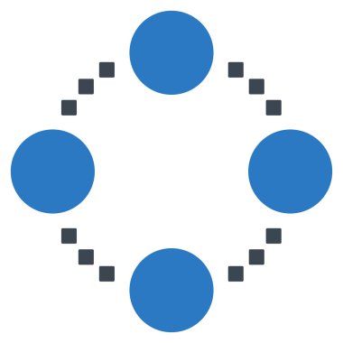 Dairesel ilişkiler vektör araç çubuğu simgesi