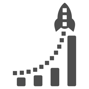 Roket iş Bar grafik vektör araç çubuğu simgesi