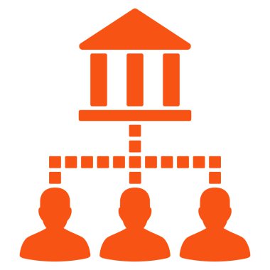 Banka müşterilerine vektör araç çubuğu simgesi