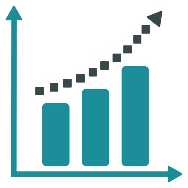 Olumlu Trend vektör araç çubuğu simgesi
