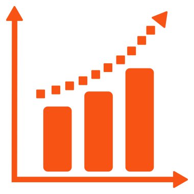 Olumlu Trend vektör araç çubuğu simgesi