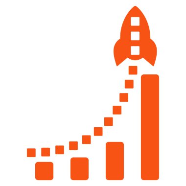 Roket iş Bar grafik vektör araç çubuğu simgesi