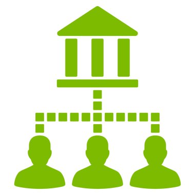 Banka müşterilerine vektör araç çubuğu simgesi