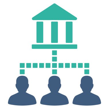 Banka müşterilerine vektör araç çubuğu simgesi