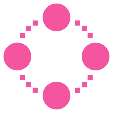 Dairesel ilişkiler vektör araç çubuğu simgesi