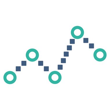 Noktalı Çizgi Vektör Araç Çubuğu Simgesi