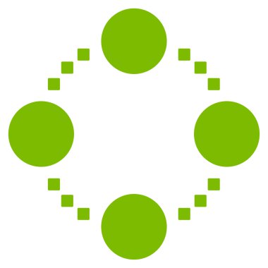 Dairesel ilişkiler vektör araç çubuğu simgesi