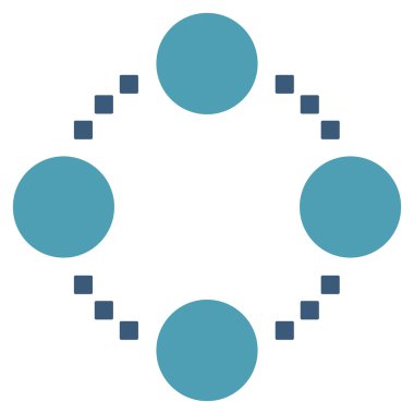 Dairesel ilişkiler vektör araç çubuğu simgesi