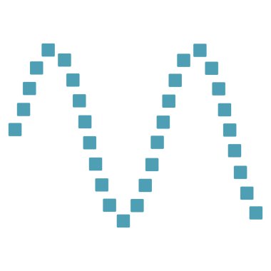 Sinüzoid Vektör Araç Çubuğu Simgesi