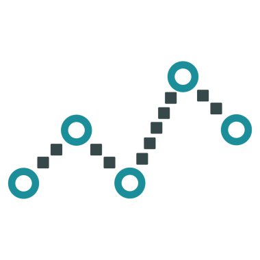 Noktalı Çizgi Vektör Araç Çubuğu Simgesi