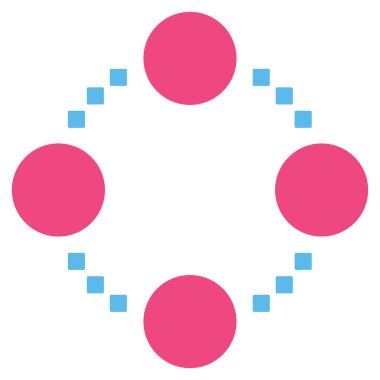 Dairesel ilişkiler vektör araç çubuğu simgesi