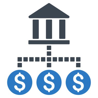 Banka Fişleri Paraya Çevirme vektör araç çubuğu simgesi