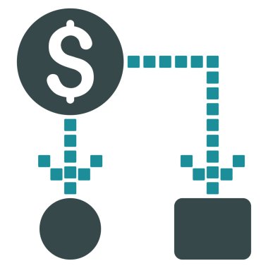 Nakit akışı vektör araç çubuğu simgesi