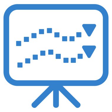 Trendler sunumu vektör araç çubuğu simgesi