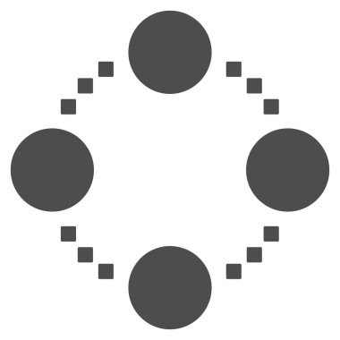 Dairesel ilişkiler vektör araç çubuğu simgesi