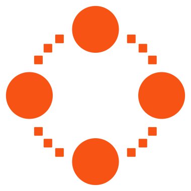 Dairesel ilişkiler vektör araç çubuğu simgesi