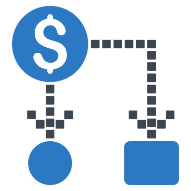 Nakit akışı vektör araç çubuğu simgesi