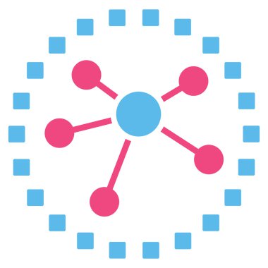 Bağlantılar diyagramı vektör araç çubuğu simgesi