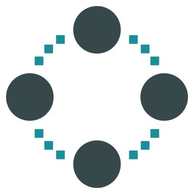 Dairesel ilişkiler vektör araç çubuğu simgesi