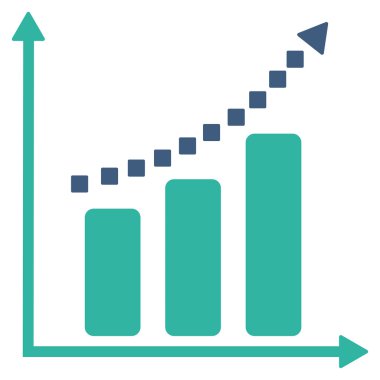 Olumlu Trend vektör araç çubuğu simgesi