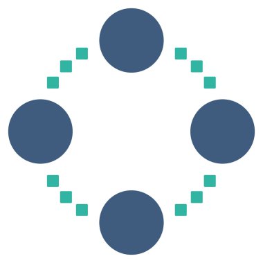 Dairesel ilişkiler vektör araç çubuğu simgesi