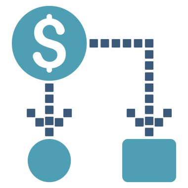 Nakit akışı vektör araç çubuğu simgesi