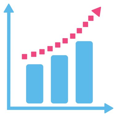 Olumlu Trend vektör araç çubuğu simgesi