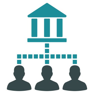 Banka müşterilerine vektör araç çubuğu simgesi