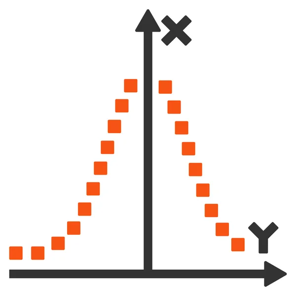 Gauss parcela vector barra de herramientas icono — Archivo Imágenes Vectoriales