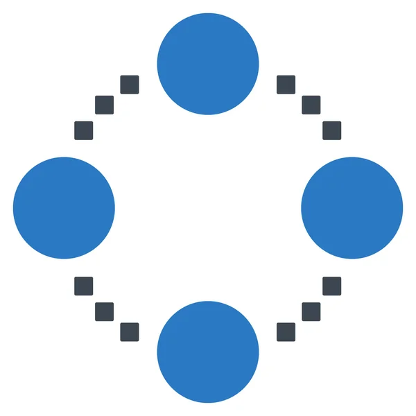 Icône de barre d'outils vectorielle de relations circulaires — Image vectorielle